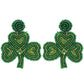 Shamrock Beaded Earrings
