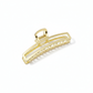 Gold hair clip on a white background