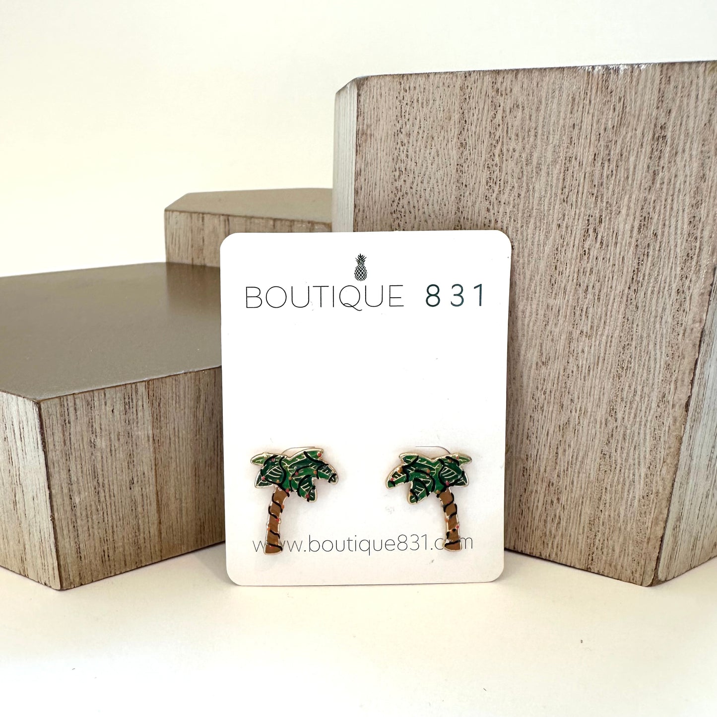 Holiday Palm Tree Earrings