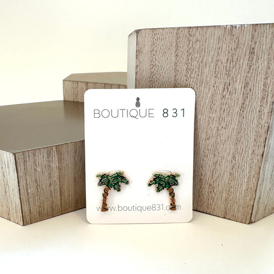 Holiday Palm Tree Earrings