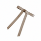 Taupe leather hair bow on white background