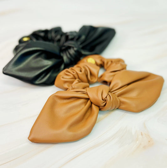 Leather Hair Scrunchie