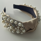 Piper Pearl Knot Headband - Green | Neutral