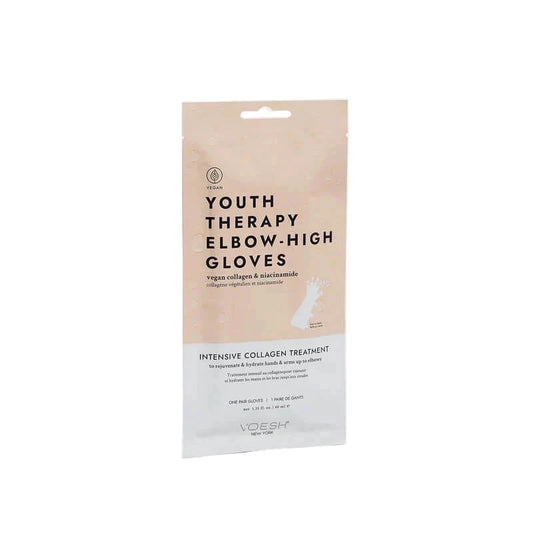 Package of Youth Therapy Elbow-High Gloves on a white background